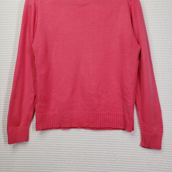 Vintage Alexanders Sporting Sweater Womens Medium Pink Turtleneck Knit Winter - Picture 12 of 13